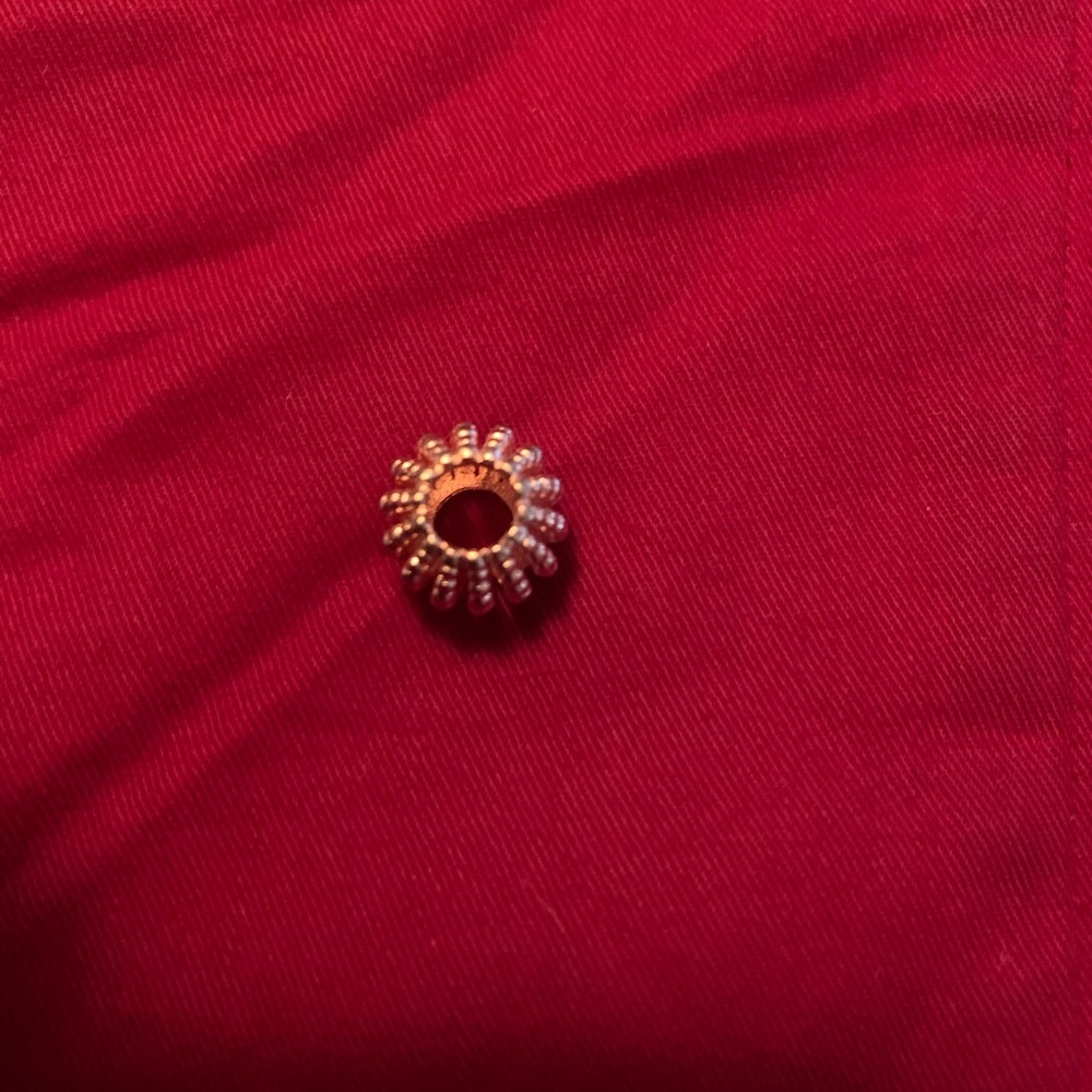 Pandora open work beaded charm rose gold